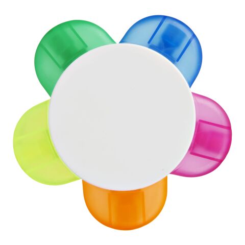 Marcador en forma de flor &quot;Flower&quot; Estándar | Blanco | sin montaje de publicidad | no disponible | no disponible