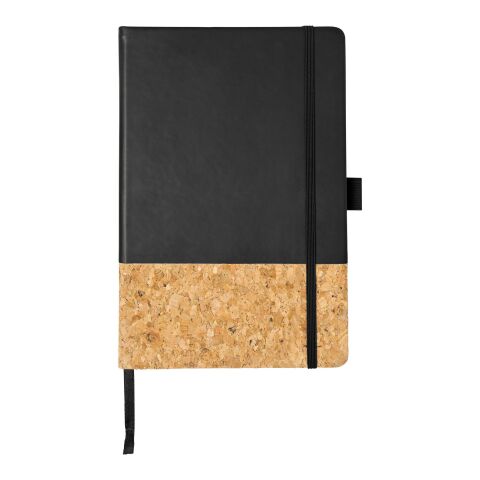 Libreta A5 de PU y corcho &quot;Evora&quot; Estándar | Negro | sin montaje de publicidad | no disponible | no disponible