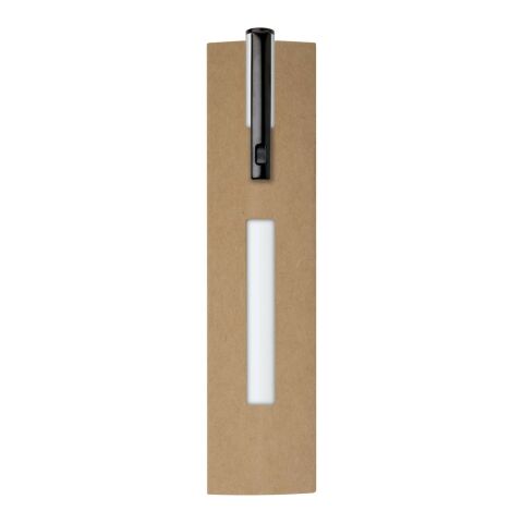 Bolígrafo giratorio de aluminio reciclado Verton con funda (tinta azul) blanco