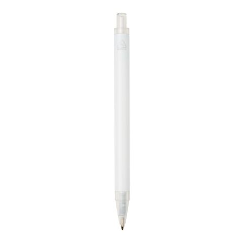 Bolígrafo Spectrum de aluminio reciclado (tinta azul) blanco