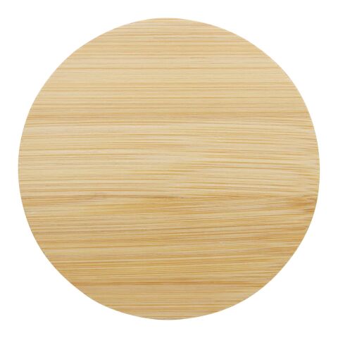 Taza de vidrio de 250 ml con tapa de bambú &quot;Lenora&quot; Estándar | Blanco | sin montaje de publicidad | no disponible | no disponible