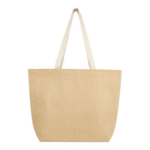 Bolsa Tote isotérmica de yute de 300 g/m² de 12 L &quot;Juta&quot; Estándar | Natural-Transparente | sin montaje de publicidad | no disponible | no disponible