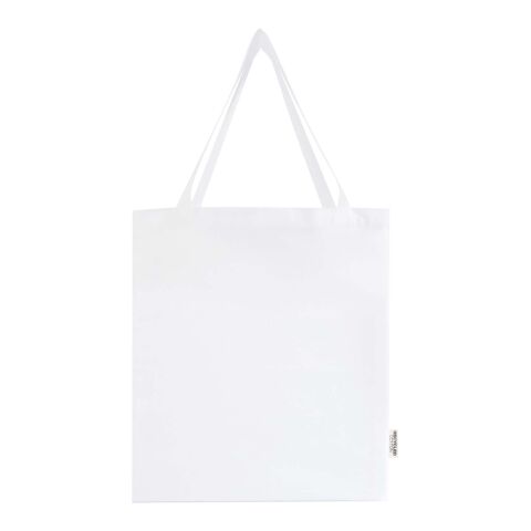Bolsa Tote con refuerzos de algodón reciclado GRS de 140 g/m² &quot;Madras&quot; Estándar | Blanco | sin montaje de publicidad | no disponible | no disponible | no disponible