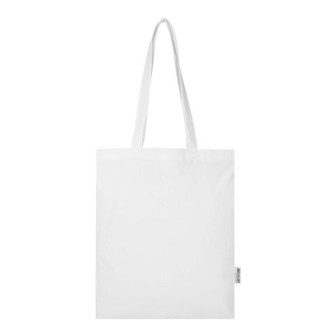 Bolsa Tote de 7 L de algodón reciclado de 140 g/m² con certificado GRS "Madras Blend" Estándar | Blanco | sin montaje de publicidad | no disponible | no disponible | no disponible