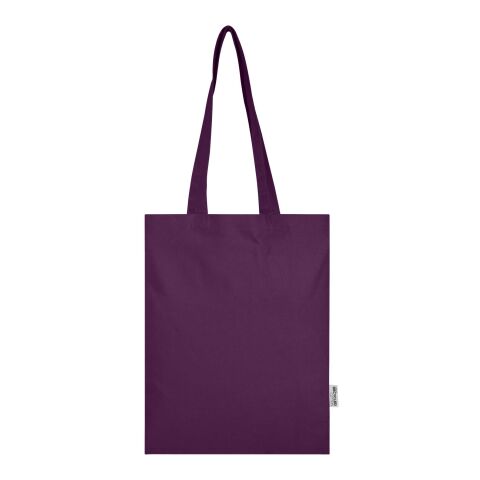 Bolsa Tote de 7&nbsp;L de algodón reciclado de 140&nbsp;g/m² con certificado GRS "Madras Blend" Estándar | Morado | sin montaje de publicidad | no disponible | no disponible | no disponible