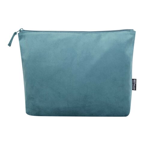Set de neceseres de terciopelo reciclado con certificado GRS "Swift" Deep Sea Green