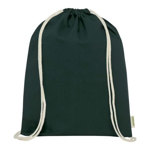 Bolsa con cuerdas de 5&nbsp;l algodón orgánico OCS de 140&nbsp;g/m² "Odisha" Estándar | Verde oscuro | sin montaje de publicidad | no disponible | no disponible | no disponible