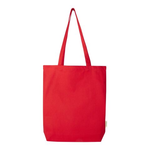 Bolsa Tote de 11 l con fondo ancho algodón orgánico OCS de 180&nbsp;g/m² "Odisha" Rojo