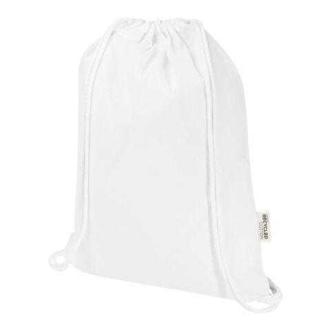 Bolsa con cuerdas de 5&nbsp;l de algodón reciclado GRS de 180&nbsp;g/m² "Peru Blend" Estándar | Blanco | sin montaje de publicidad | no disponible | no disponible | no disponible
