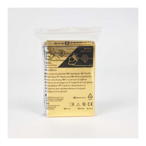 Manta de emergencia de 2 funciones &quot;Frederik&quot; Estándar | Plateado-Dorado | sin montaje de publicidad | no disponible | no disponible | no disponible
