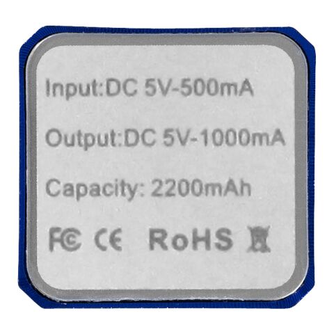 Batería externa 2200 mAh de aluminio &quot;Volt&quot; Estándar | Azul real | sin montaje de publicidad | no disponible | no disponible