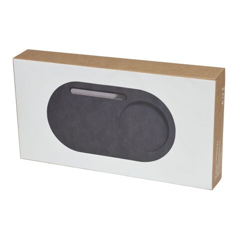 Organizador de escritorio con base de carga inalámbrica de 5 W &quot;Klip&quot; Estándar | Negro | sin montaje de publicidad | no disponible | no disponible