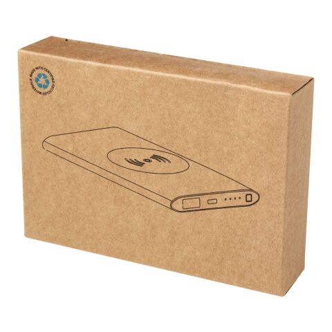 Batería externa inalámbrica tipo C de aluminio reciclado de 4000 mAh &quot;Juice&quot; Estándar | Rojo | sin montaje de publicidad | no disponible | no disponible