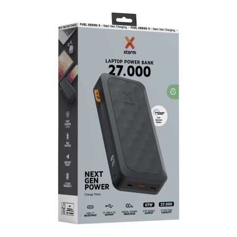 Batería externa de 27 000 mAh y 67 W&quot;Xtorm FS5271 Fuel Series&quot; Estándar | Negro transparente | sin montaje de publicidad | no disponible | no disponible