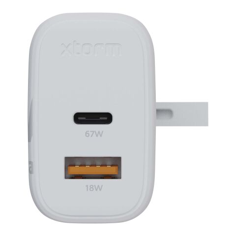 Cargador de pared de 67 W con enchufe del Reino Unido &quot;Xtorm XEC067G GaN² Ultra&quot; Estándar | blanco | sin montaje de publicidad | no disponible | no disponible