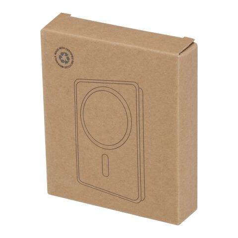 Batería externa inalámbrica magnética de 10 000 mAh y 15 W con PD de 20 W fabricada con plástico reciclado &quot;Acrab&quot; Estándar | Blanco | sin montaje de publicidad | no disponible | no disponible