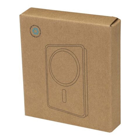 Batería externa magnética Avis de 10 000 mAh fabricada con aluminio reciclado RCS Plata
