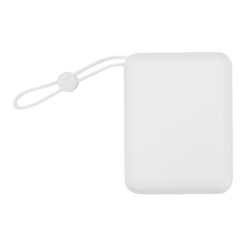 Batería externa para tableta de 10 000 mAh y 35 W con cable tipo C integrado y fabricada con plástico reciclado &quot;Acrux&quot; Estándar | Blanco | sin montaje de publicidad | no disponible | no disponible