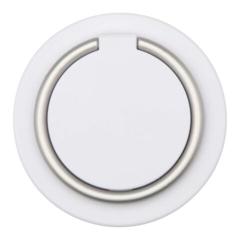 Soporte para teléfono magnético de plástico reciclado con portaanillos &quot;Albali&quot; Estándar | Blanco | sin montaje de publicidad | no disponible | no disponible