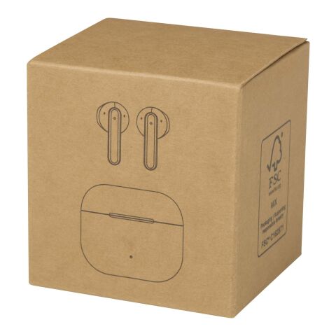 Auriculares True Wireless Bluetooth® de plástico reciclado "Altais" Estándar | Blanco | sin montaje de publicidad | no disponible | no disponible