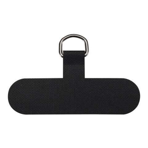 Lanyard ajustable reciclado para smartphone "Vega" Estándar | Negro intenso | sin montaje de publicidad | no disponible | no disponible