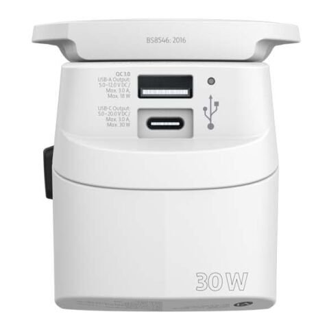 Adaptador universal SKROSS® PRO Light USB AC30PD blanco