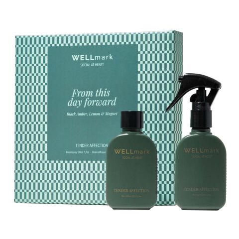 Set de regalo de Wellmark Tender Affection con un ambientador y un difusor de 50 ml Green flash