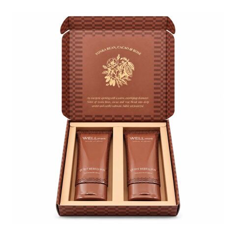 Set de regalo de Wellmark Quite Rebellion con jabón y loción de manos de 70 ml Granate