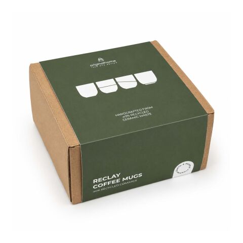 Juego de tazas de café Reclay de 150 ml de Originalhome blanco