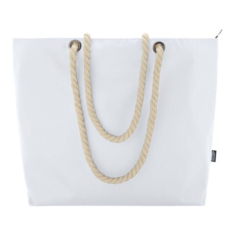 Bolsa de playa refrigeradora de material reciclado GRS con asas de cuerda &quot;Panama&quot; Estándar | blanco | sin montaje de publicidad | no disponible | no disponible