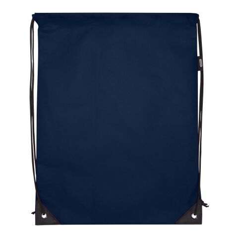 Bolsa de tela sin tejer de material reciclado GRS con cordón de 5 l &quot;Evergreen&quot; Estándar | Azul marino | sin montaje de publicidad | no disponible | no disponible | no disponible