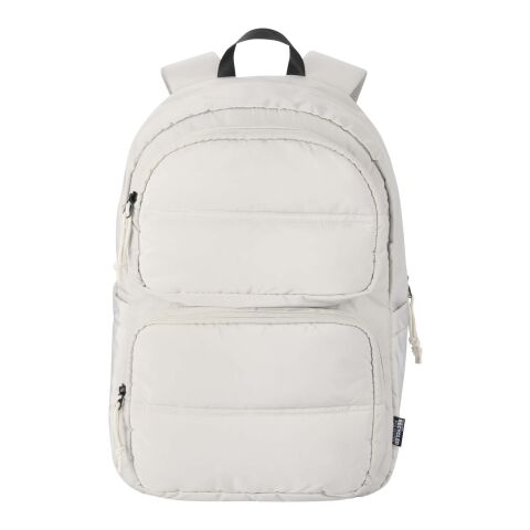 Mochila para portátil de 15,6" y 18l de material reciclado GRS "Puffer" Estándar | Sandstone | sin montaje de publicidad | no disponible | no disponible | no disponible