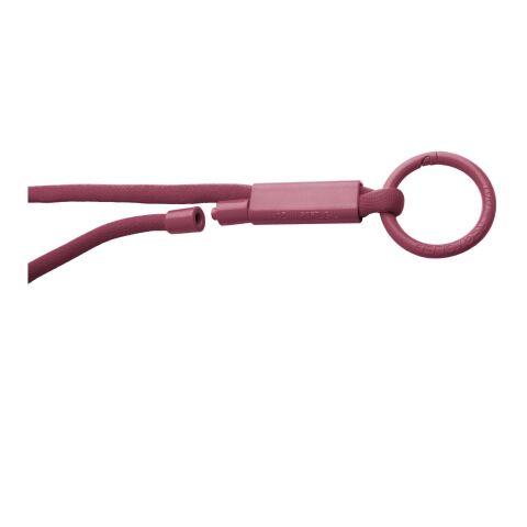 Lanyard con tubo de plástico reciclado "Tubyard" Burdeos | sin montaje de publicidad | no disponible | no disponible