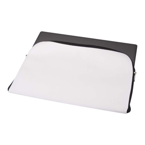 Funda para portátil de 15"-16" con sublimación "Mari" Negro intenso-Blanco | no disponible | Sublimación | all over | 260 mm x 380 mm