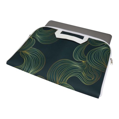 Funda para portátil Mylo de 17" con estampado por sublimación blanco