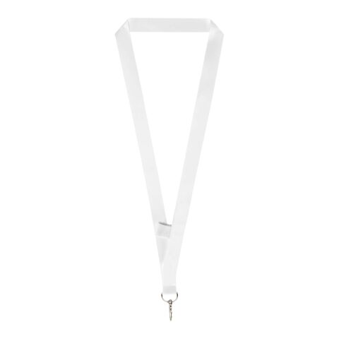 Lanyard de sublimación con soporte "Neve" Blanco | 20mm | sin montaje de publicidad | no disponible | no disponible
