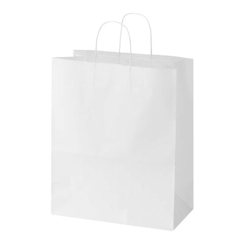 Bolsa de papel de 80-90 g/m2 con asas retorcidas - 32 x 17 x 39 cm "Kraft" Blanco | sin montaje de publicidad | no disponible | no disponible