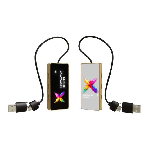 Hub USB 8 en 1 de madera con doble entrada y 6 puertos &quot;SCX.design H21&quot; Madera | sin montaje de publicidad | no disponible | no disponible