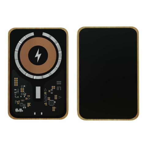 Batería externa de bambú de 10 000 mAh &quot;SCX.design P27MagSafe&quot; negro | sin montaje de publicidad | no disponible | no disponible