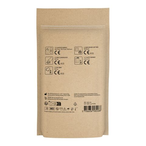 MyKit Primeros Auxilios en bolsa de papel Marrón Kraft | no disponible | Impresión Digital | parte frontal | 100 mm x 120 mm