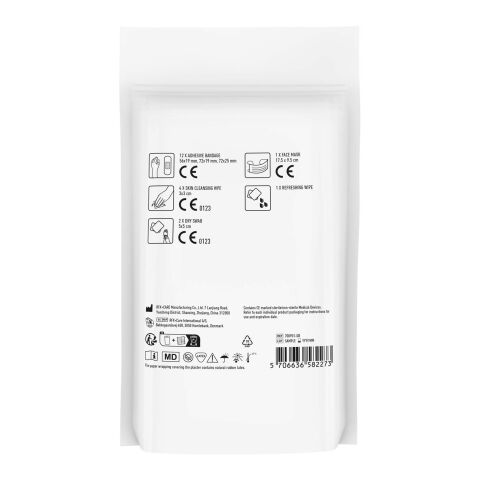 &quot;MyKit&quot; Primeros auxilios para oficina en funda de papel blanco | sin montaje de publicidad | no disponible | no disponible