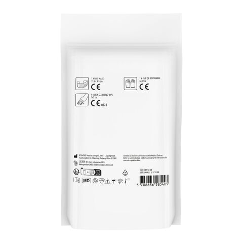 Kit de protección &quot;MyKit&quot; en bolsa de papel blanco | sin montaje de publicidad | no disponible | no disponible