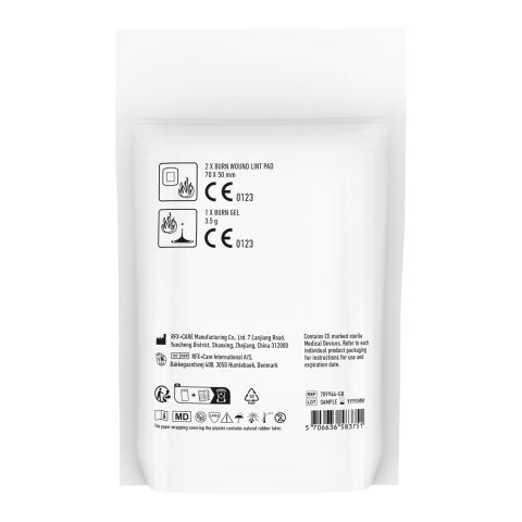 MiniKit Quemaduras en bolsa de papel blanco | sin montaje de publicidad | no disponible | no disponible