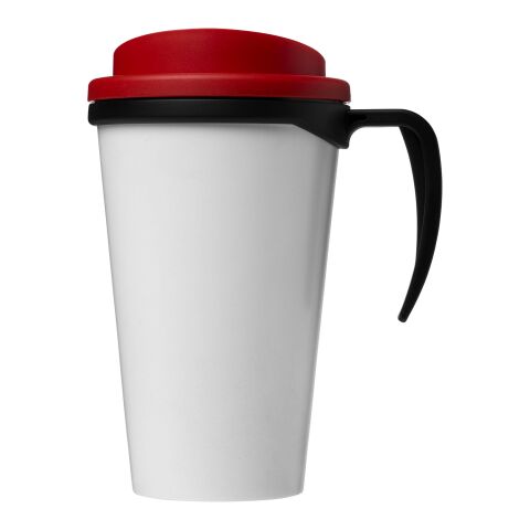 Vaso térmico Brite-Americano® grande de 350 ml Negro intenso-Rojo | sin montaje de publicidad | no disponible | no disponible