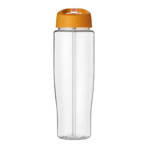 Bidón deportivo con tapa con boquilla de 700 ml H2O Tempo® Blanco-Naranja | sin montaje de publicidad | no disponible | no disponible