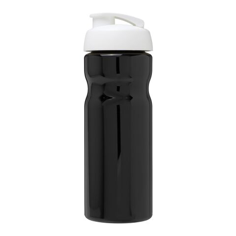 Bidón deportivo con Tapa Flip de 650 ml H2O Base® Negro intenso-Blanco | sin montaje de publicidad | no disponible | no disponible