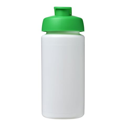 Bidón deportivo con Tapa Flip de 500 ml con asa Baseline™ Plus Blanco-Verde | sin montaje de publicidad | no disponible | no disponible