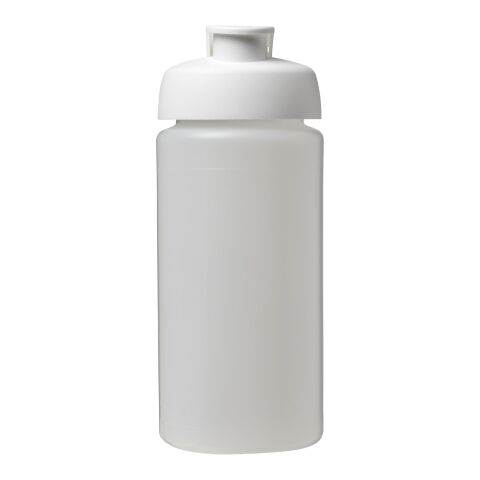 Bidón deportivo con Tapa Flip de 500 ml con asa Baseline™ Plus Transparente-Blanco | sin montaje de publicidad | no disponible | no disponible
