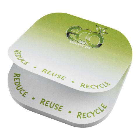 Libreta con notas adhesivas de material reciclado con forma de flecha &quot;Sticky-Mate®&quot; Blanco | sin montaje de publicidad | no disponible | no disponible