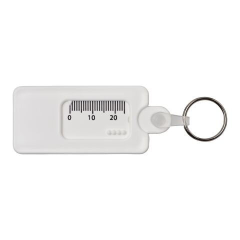 Llavero-comprobador del dibujo del neumático &quot;Kym&quot; Blanco | sin montaje de publicidad | no disponible | no disponible